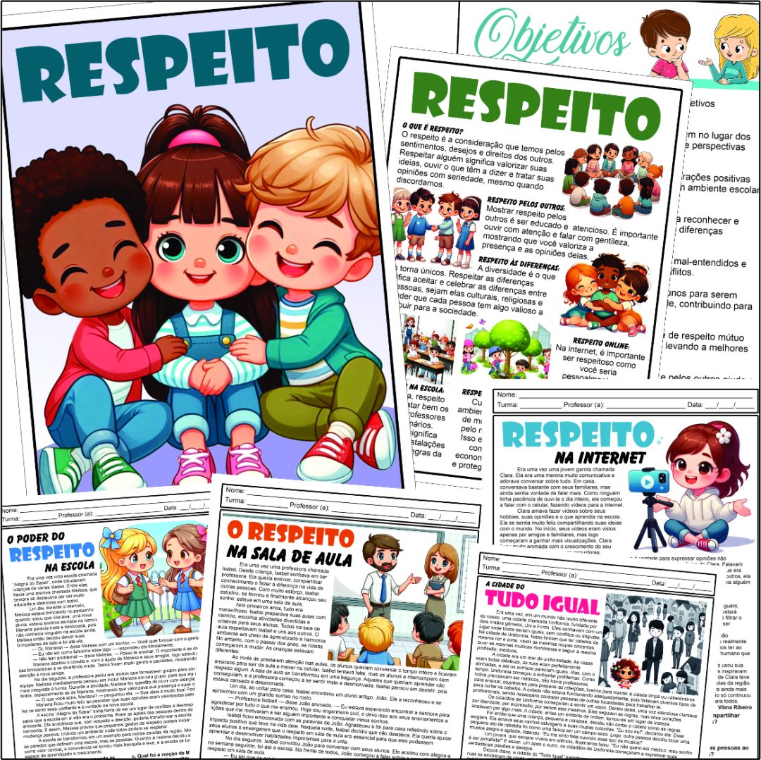 ATIVIDADES SOBRE RESPEITO – Professora Vilma Ribeiro