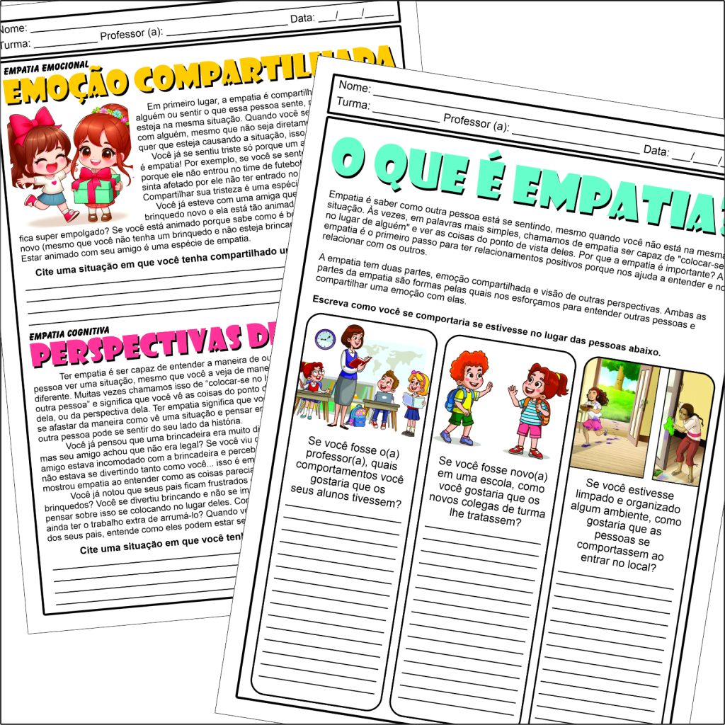 ATIVIDADES SOBRE EMPATIA – Professora Vilma Ribeiro